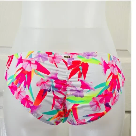 Victoria Secret Pink Bikini Bottom Pink Floral Summer Poolside Women's L - Picture 2 of 4